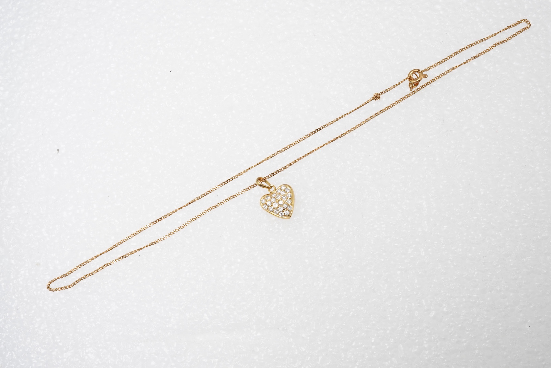 A diamond heart pendant